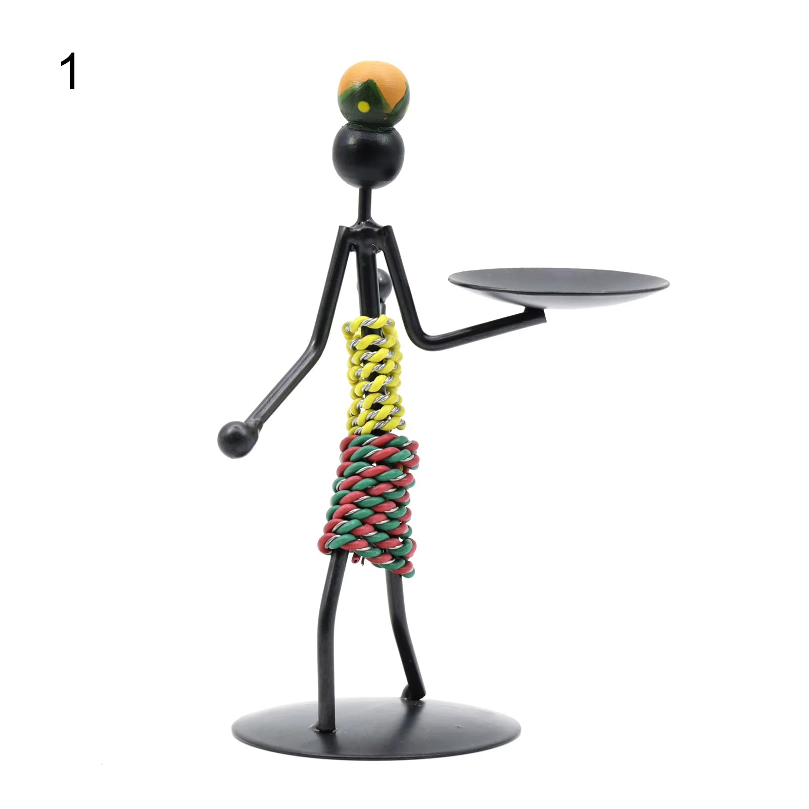 Nordic Metal Candlestick Abstract Character Sculpture Candle Holder Decor Handmade Figurines Home Christmas Decoration Art Gift