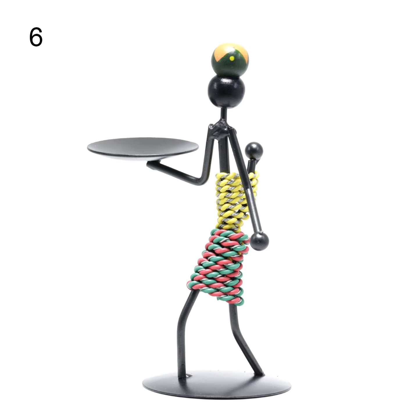 Nordic Metal Candlestick Abstract Character Sculpture Candle Holder Decor Handmade Figurines Home Christmas Decoration Art Gift