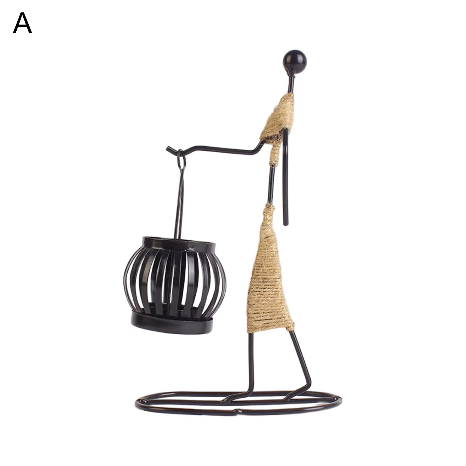 Nordic Metal Candlestick Abstract Character Sculpture Candle Holder Decor Handmade Figurines Home Christmas Decoration Art Gift