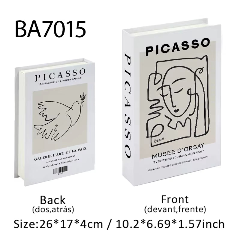 Luxury Fashion Fake Books Nooks Decorative Matisse Coffee Table Decoration Storage Box Bookshelf Bedroom Aesthetic Home Decor