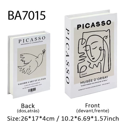 Luxury Fashion Fake Books Nooks Decorative Matisse Coffee Table Decoration Storage Box Bookshelf Bedroom Aesthetic Home Decor