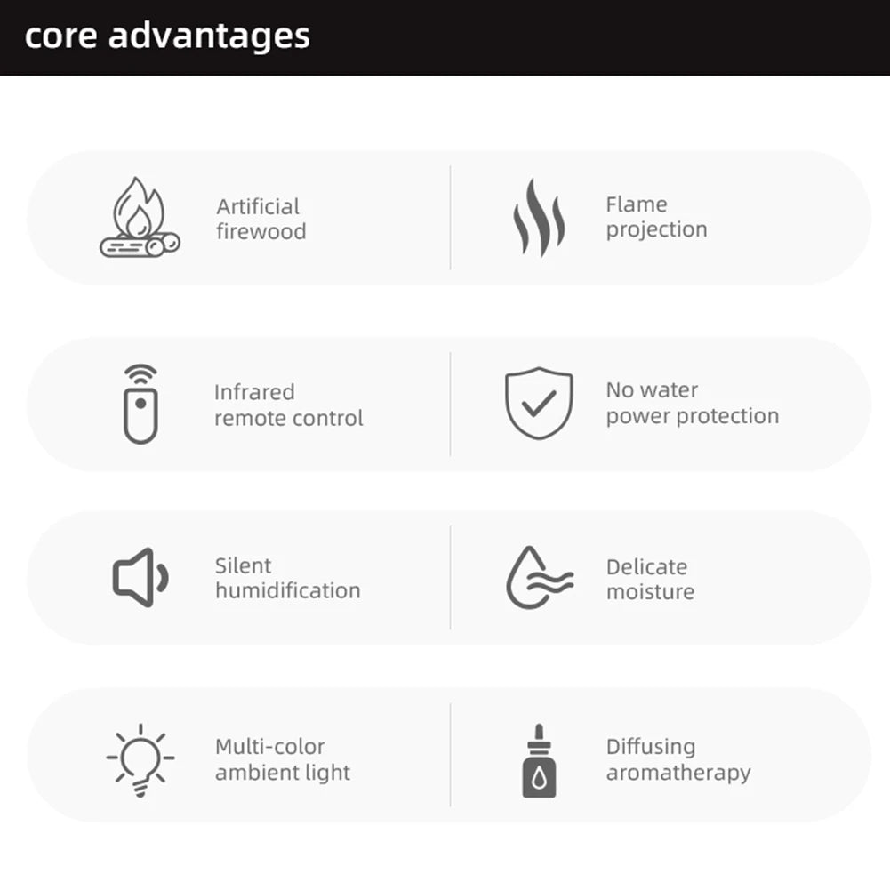 Bedroom Lasting Fragrance Machine Remote Control Mini Home Fragrance Diffuser Colorful Light Flame Essential Oil Diffuser Timing