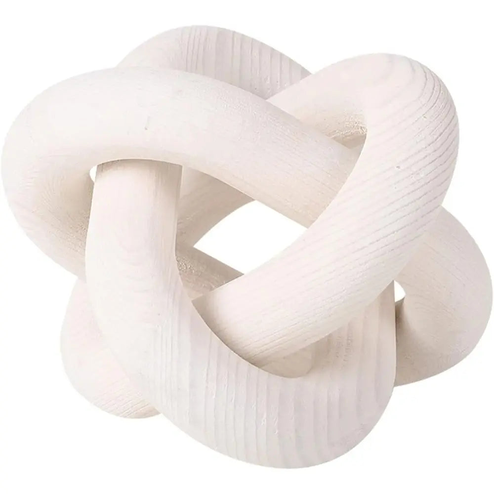 New Boho Style Wooden Home Decor Ornament Hand Carved 3-Link Chain Art Craft Table Farmhouse Office Rustic Decoration Ornament