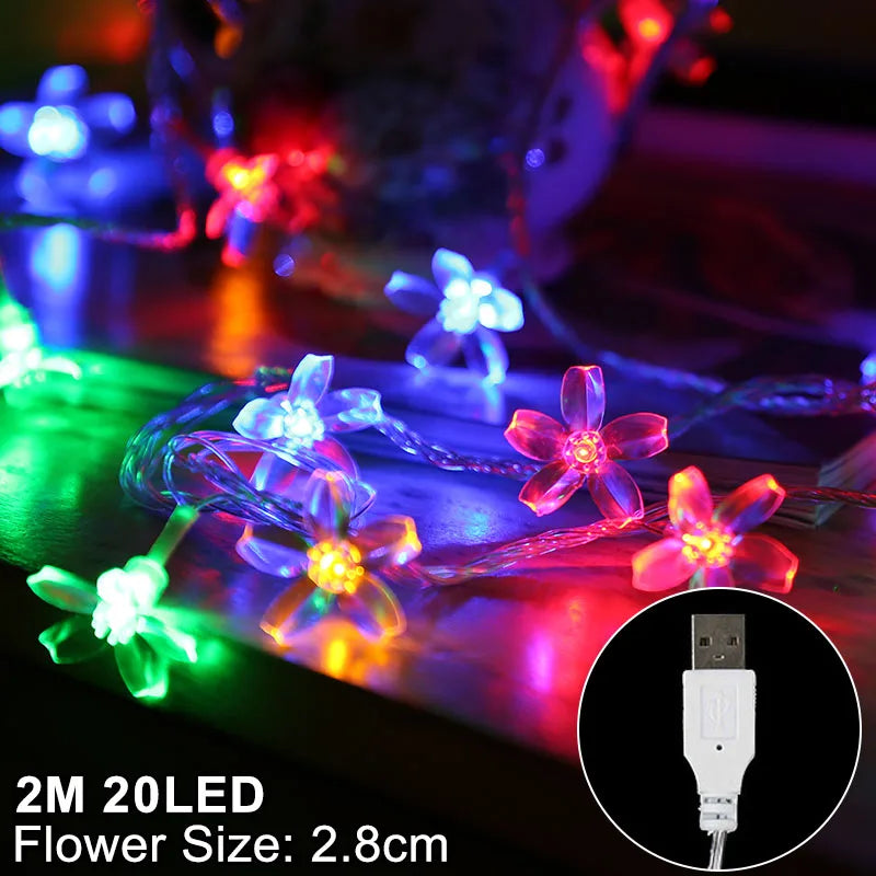 Snowflake LED Light Christmas Decorations for Home Hanging Garland Christmas Tree Decor Ornament 2025 Navidad Xmas Gift New Year