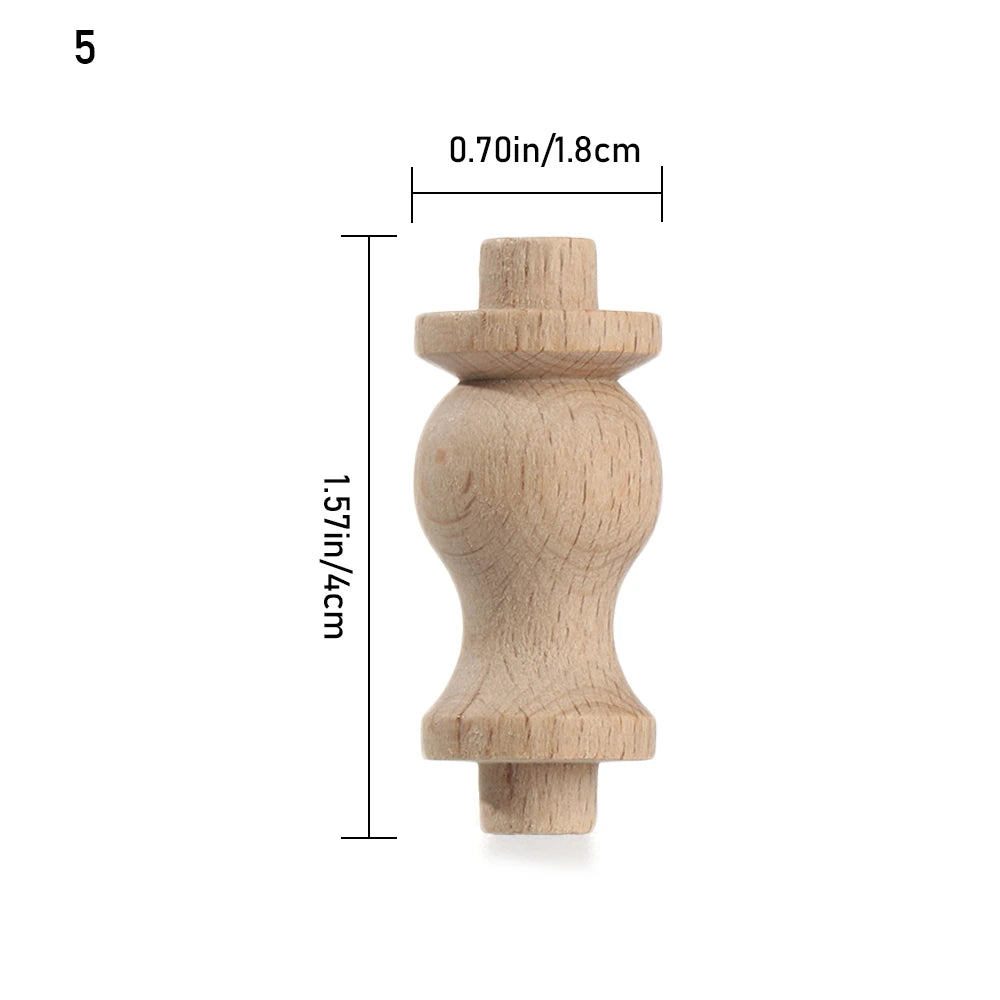 New Boho Style Wooden Home Decor Ornament Hand Carved 3-Link Chain Art Craft Table Farmhouse Office Rustic Decoration Ornament