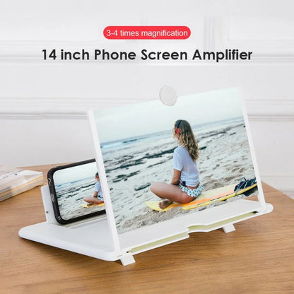 8/14 Inch 3D Screen Amplifier Mobile Phone Screen Video Magnifier for Smartphone Enlarged Screen Phone Stand Bracket Mobile