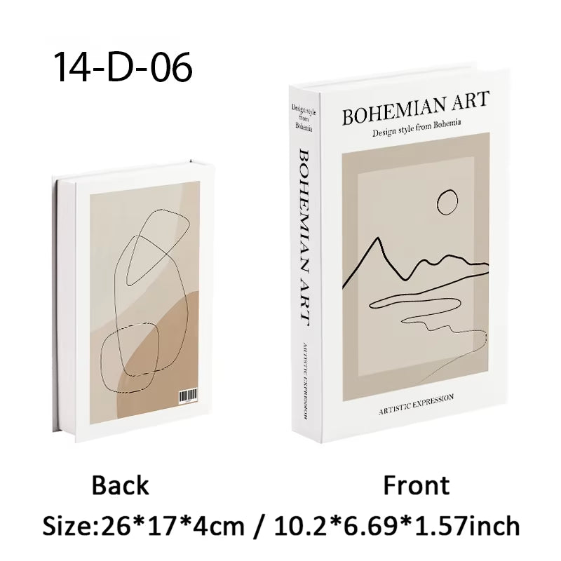 Luxury Fashion Fake Books Nooks Decorative Matisse Coffee Table Decoration Storage Box Bookshelf Bedroom Aesthetic Home Decor