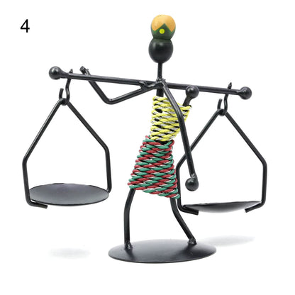 Nordic Metal Candlestick Abstract Character Sculpture Candle Holder Decor Handmade Figurines Home Christmas Decoration Art Gift